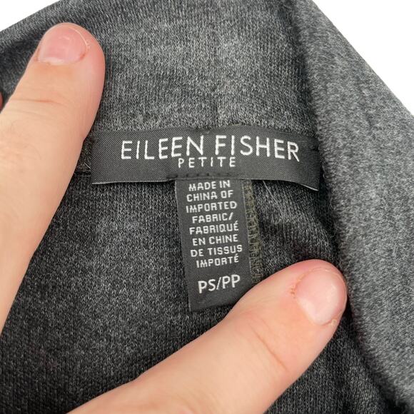 Eileen Fisher Wool Boat Neck Long Sleeve Knee Length Shift Dress Petite Small - Picture 4 of 6